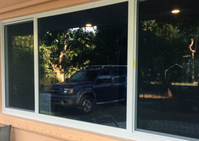 Backyard windows of a house