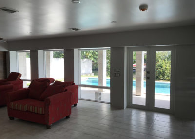 Backyard impact windows