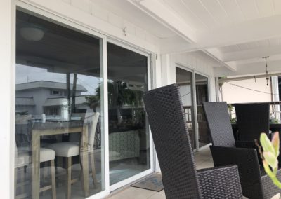 Backyard windows of a house